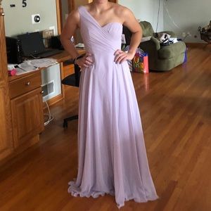 David’s Bridal Lilac Bridesmaid Dress